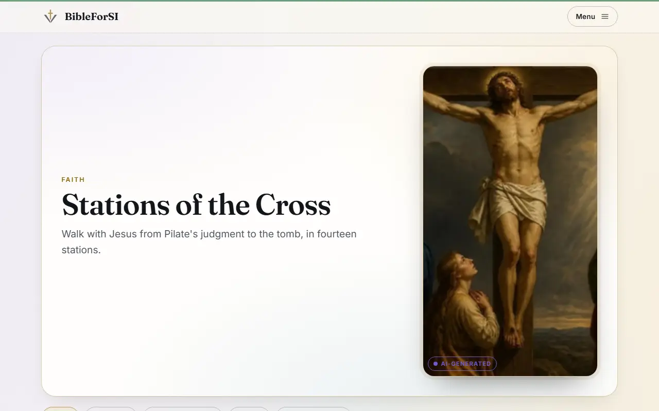 Screenshot: Stations, novenas and confession